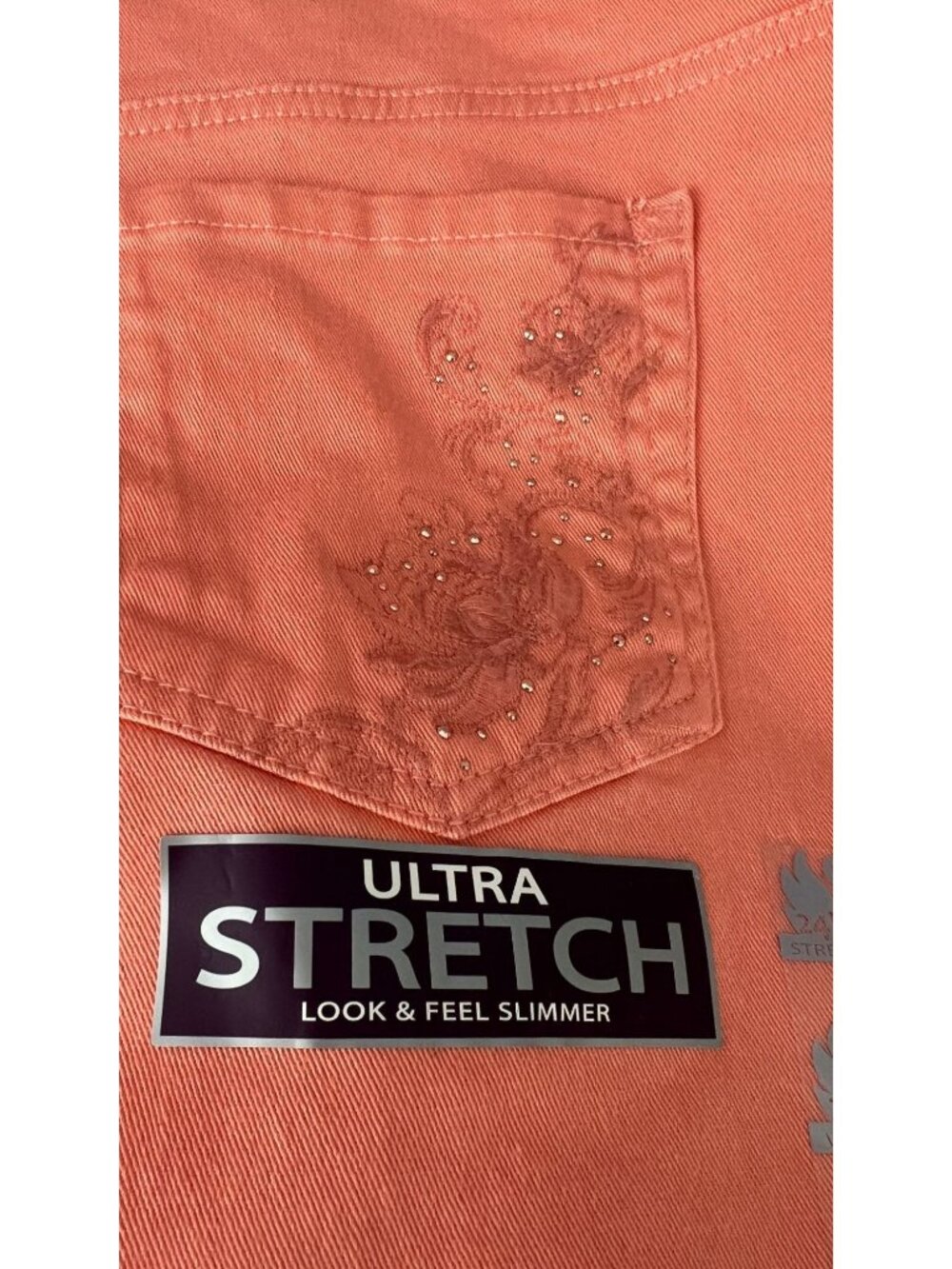 Gloria Vanderbilt Amanda Size 24W Classic Fit Shorts Mid Rise Peach NWT - Picture 5 of 6